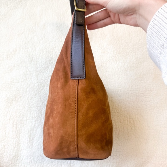 Vintage Coach 2001 Nubuck Seude Brown Leather Legacy Bucket Bag 9822 GUC - Picture 3 of 13